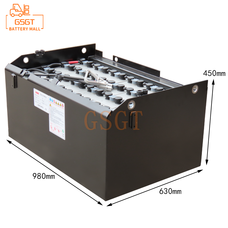 The VSDX400M 48V 400Ah forklift battery perfectly fits the Toyota 4FB15 four-wheel forklift